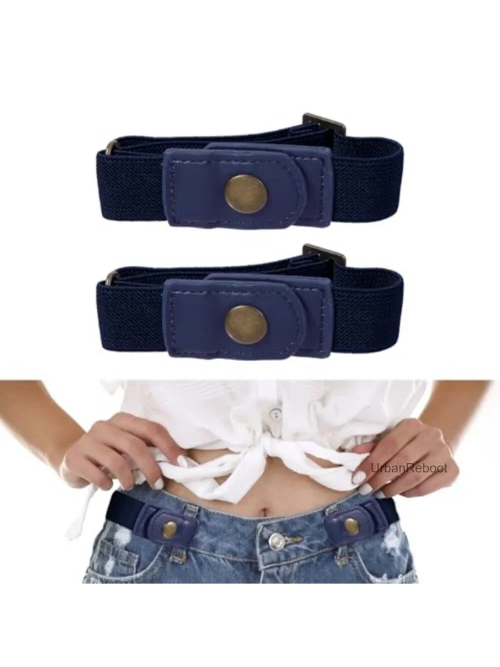 Invisible Buckleless Elastic Stretch Belt for Women Men Adjustable No Buckle